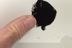 Hole inside wall of bath